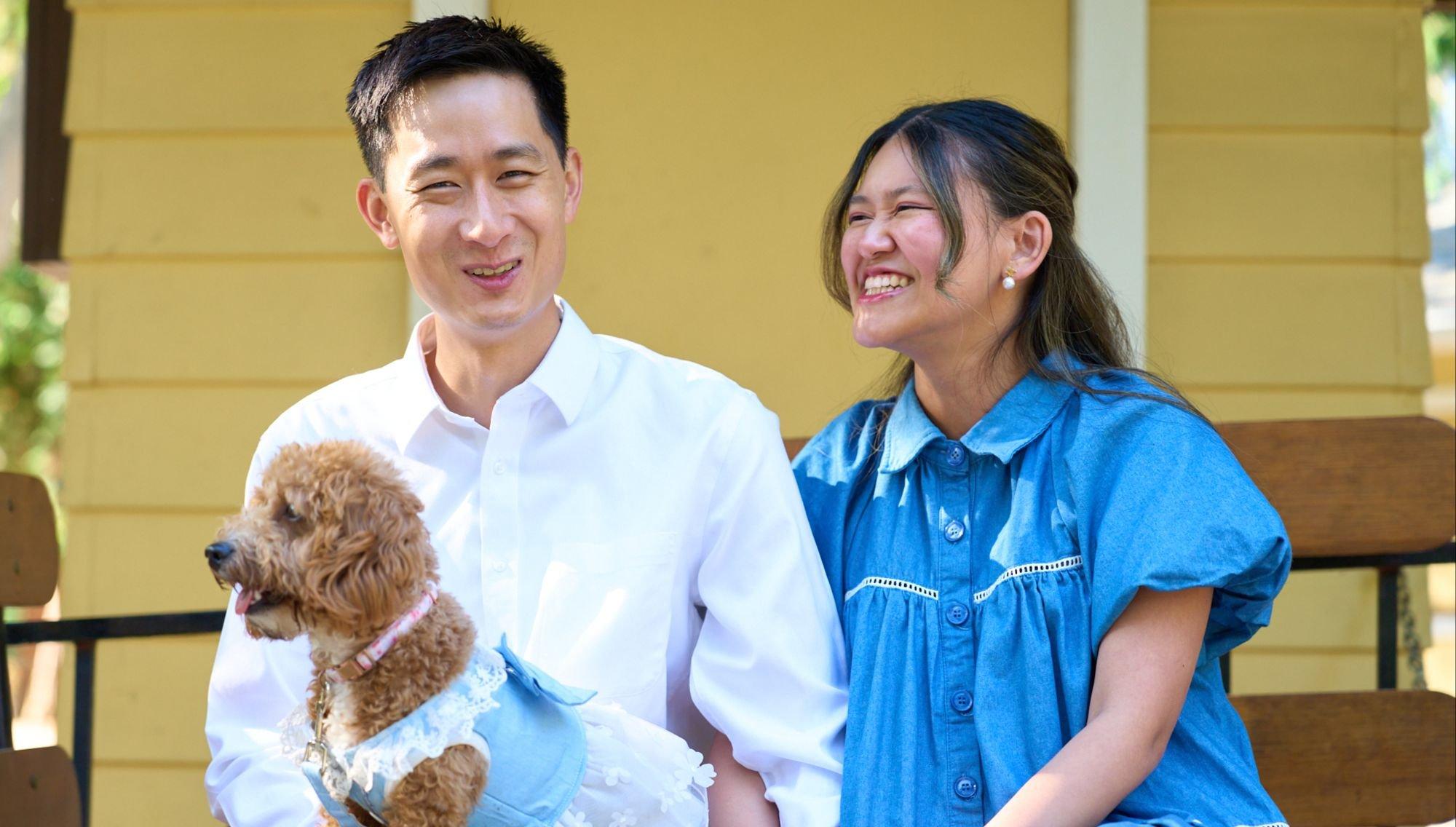 Couple & Dog